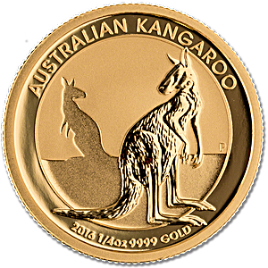 Australian Gold Kangaroo Nugget 2016 - 1/4 oz
