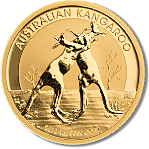 2010 1 oz Australian Gold Kangaroo Nugget Bullion Coin