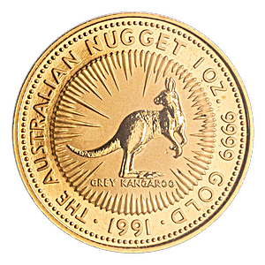 Australian Gold Kangaroo Nugget 1991 - 1 oz