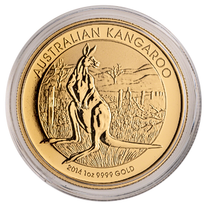 2014 1 oz Australian Gold Kangaroo Nugget Bullion Coin
