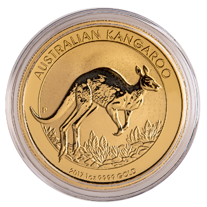 2017 1 oz Australian Gold Kangaroo Nugget Bullion Coin