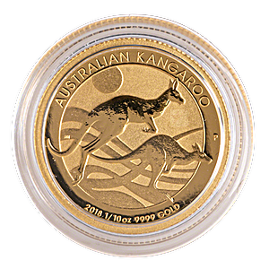 Australian Gold Kangaroo Nugget 2018 - 1/10 oz