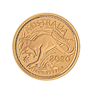 Australian Gold Kangaroo 2020 - Circulated in good condition - Minted by RAM - 1/4 oz