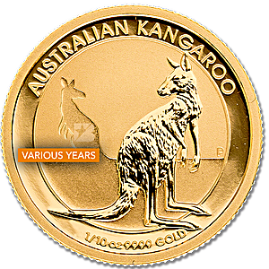Australian Gold Kangaroo Nugget - Various Years - 1/10 oz