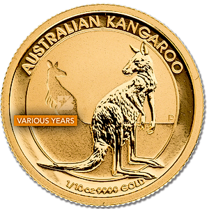 1/10 oz Australian Gold Kangaroo Nugget Bullion Coin (Various Years)