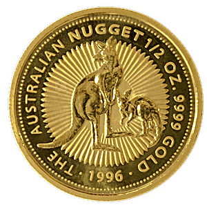 1996 1/2 oz Australian Gold Kangaroo Nugget Bullion Coin