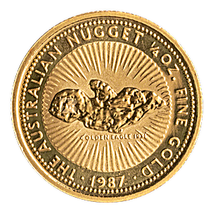 Australian Gold Kangaroo Nugget 1987 - 1/4 oz