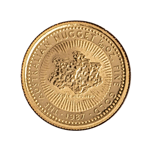 1987 1/10 oz Australian Gold Kangaroo Nugget Bullion Coin