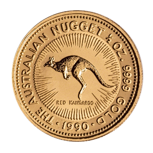 1990 1/2 oz Australian Gold Kangaroo Nugget Bullion Coin