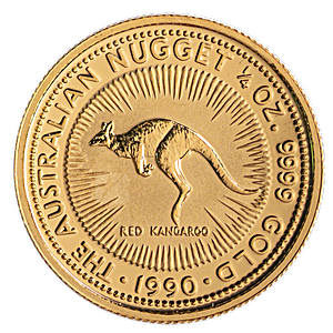 Australian Gold Kangaroo Nugget 1990 - 1/4 oz