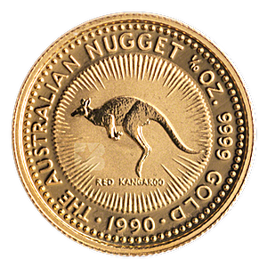 Australian Gold Kangaroo Nugget 1990 - 1/10 oz