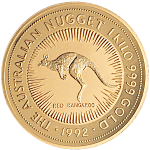 1992 1 Kilogram Australian Gold Kangaroo Nugget Bullion Coin