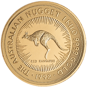 1992 1 Kilogram Australian Gold Kangaroo Nugget Bullion Coin