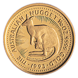 Australian Gold Kangaroo Nugget 1993 - 1/10 oz