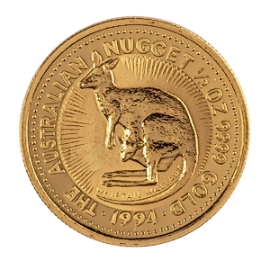 1994 1/2 oz Australian Gold Kangaroo Nugget Bullion Coin