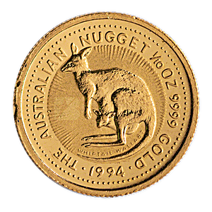1994 1/10 oz Australian Gold Kangaroo Nugget Bullion Coin
