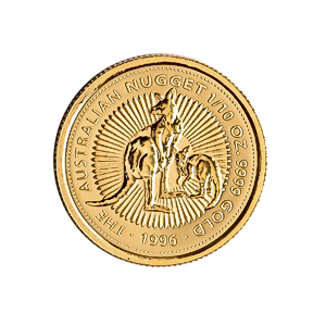 1996 1/10 oz Australian Gold Kangaroo Nugget Bullion Coin