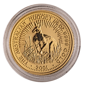 2001 1/4 oz Australian Gold Kangaroo Nugget Bullion Coin
