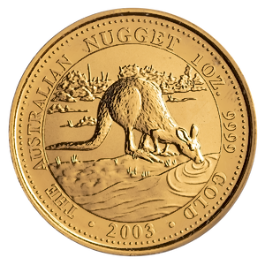2003 1 oz Australian Gold Kangaroo Nugget Bullion Coin
