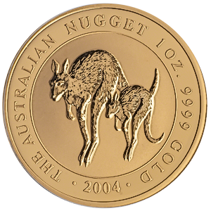 2004 1 oz Australian Gold Kangaroo Nugget Bullion Coin