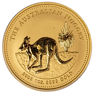 2005 1 oz Australian Gold Kangaroo Nugget Bullion Coin
