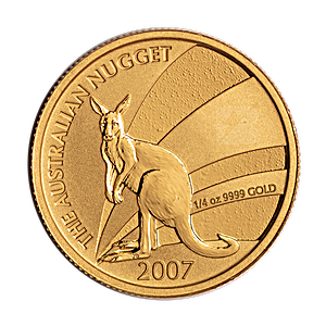2007 1/4 oz Australian Gold Kangaroo Nugget Bullion Coin