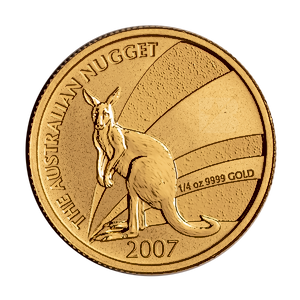 2007 1/4 oz Australian Gold Kangaroo Nugget Bullion Coin
