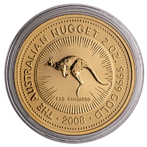 2008 2 oz Australian Gold Kangaroo Nugget Bullion Coin