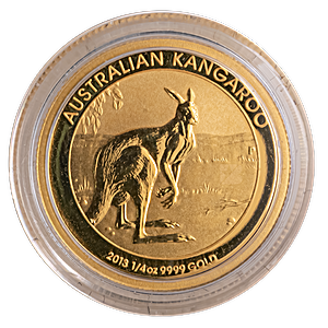 Australian Gold Kangaroo Nugget 2013 - 1/4 oz