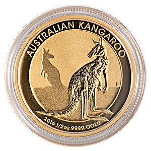 2016 1/2 oz Australian Gold Kangaroo Nugget Bullion Coin
