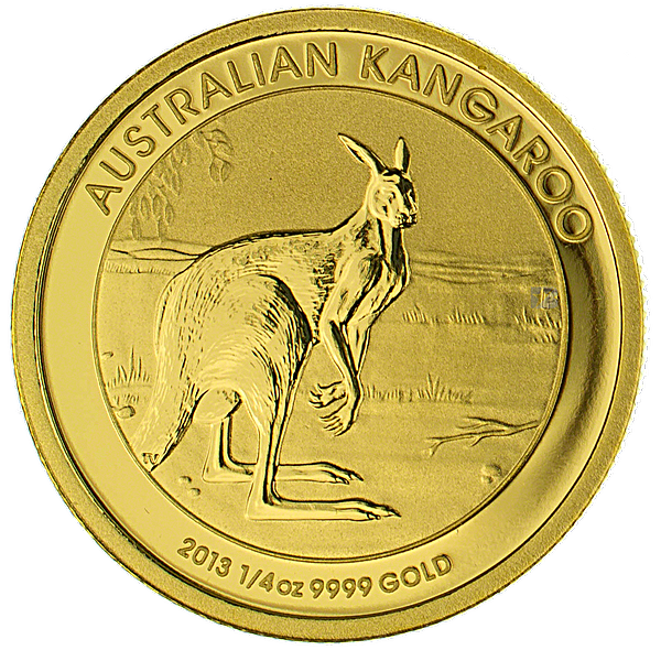 Australian Gold Kangaroo Nugget 2013 - 1/4 oz - BullionStar