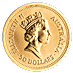 1987 1/2 oz Australian Gold Kangaroo Nugget Bullion Coin thumbnail