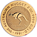 1991 2 oz Australian Gold Kangaroo Nugget Bullion Coin thumbnail