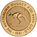 1991 2 oz Australian Gold Kangaroo Nugget Bullion Coin thumbnail