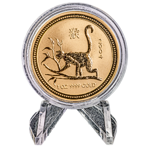 2004 1 oz Australian Gold Lunar Series “Year of the Monkey” Coin (Series 1)