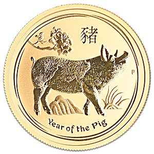 Australian Gold Lunar Series 2019 - Year of the Pig - 1/2 oz