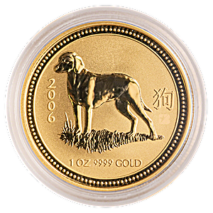 2006 1 oz Australian Lunar Series - Year of the Dog Gold Bullion Coin