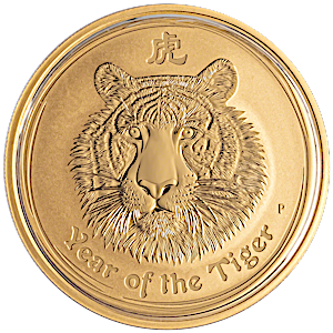 2010 1 oz Australian Lunar Series  - Year of the Tiger Gold Bullion Coin