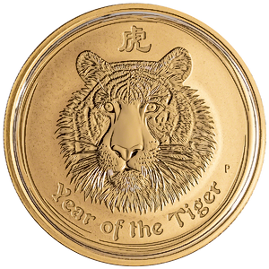 2010 1 oz Australian Lunar Series  - Year of the Tiger Gold Bullion Coin