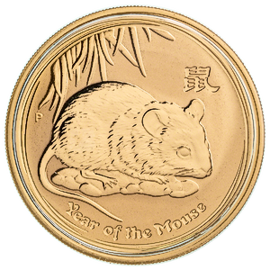 2008 1 oz Australian Lunar Series  - Year of the Rat Gold Bullion Coin