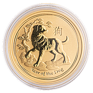 Australian Gold Lunar Series 2018 - Year of the Dog - 1/2 oz
