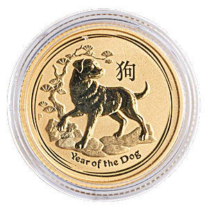 Australian Gold Lunar Series 2018 - Year of the Dog - 1/10 oz