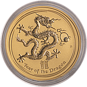 Australian Gold Lunar Series 2012 - Year of the Dragon - 1/2 oz