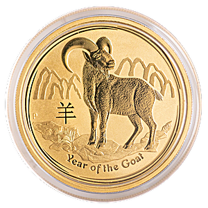 Australian Gold Lunar Series 2015 - Year of the Goat - 1/2 oz