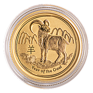 Australian Gold Lunar Series 2015 - Year of the Goat - 1/4 oz