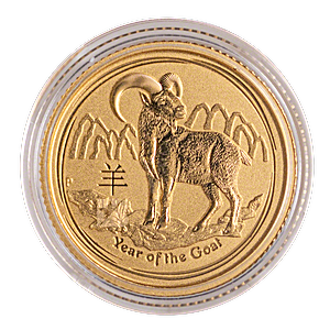 2015 1/10 oz Australian Lunar Series - Year of the Goat Gold Bullion Coin