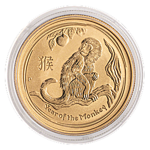 Australian Gold Lunar Series 2016 - Year of the Monkey - 1/2 oz