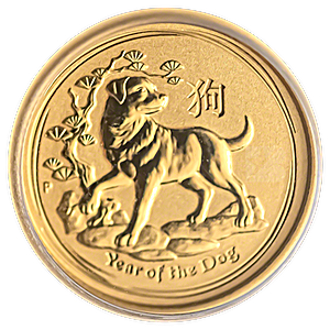 Australian Gold Lunar Series 2018 - Year of the Dog - 1/20 oz