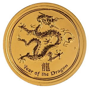 2012 1/4 oz Australian Lunar Series - Year of the Dragon Gold Bullion Coin