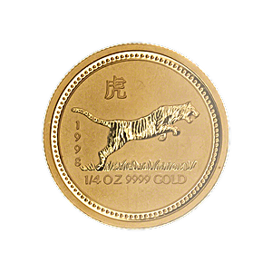 Australian Gold Lunar Series 1998 - Year of the Tiger - 1/4 oz